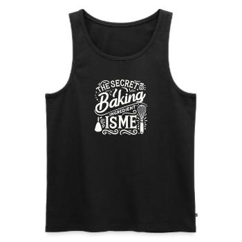 Die geheime Zutat zum Backen bin ich - Männer Premium Bio Tank Top - Schwarz - Vorne - AI Model Male 178 light (178cm)