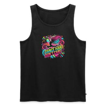 Dance Hair Don't Care - Männer Premium Bio Tank Top - Schwarz - Vorne - Michal (187cm)