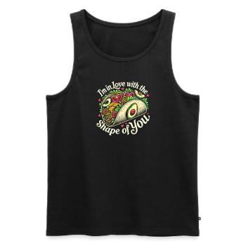 Ich bin verliebt in die Form von dir - Männer Premium Bio Tank Top - Schwarz - Vorne - Michal (187cm)
