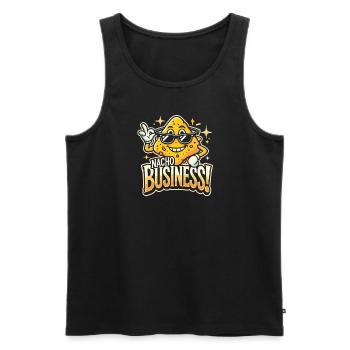Nacho Business - Männer Premium Bio Tank Top - Schwarz - Vorne - Michal (187cm)