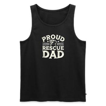 Stolzer Rettungs-Papa - Männer Premium Bio Tank Top - Schwarz - Vorne - Michal (187cm)