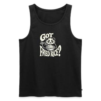 Haben Sie gebratenen Reis? - Männer Premium Bio Tank Top - Schwarz - Vorne - AI Model Male 178 light (178cm)