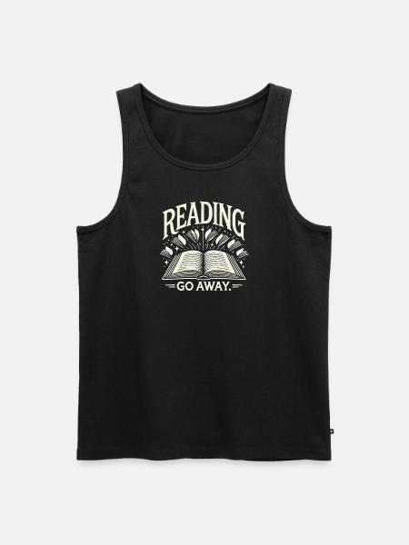 Lesen. Gehen Sie weg. - Männer Premium Bio Tank Top - Schwarz