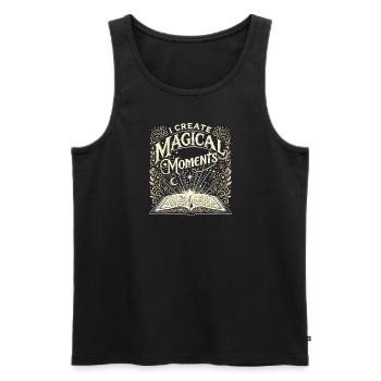 Ich schaffe magische Momente - Männer Premium Bio Tank Top - Schwarz - Vorne - Michal (187cm)