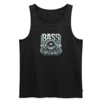 Bass Vergiss alle deine Höhen - Männer Premium Bio Tank Top - Schwarz - Vorne - Michal (187cm)
