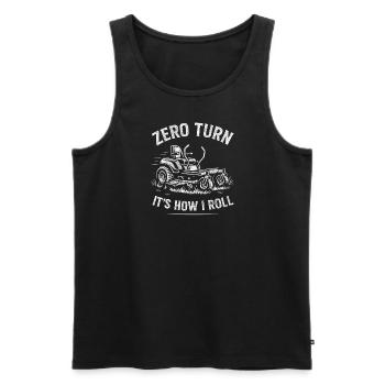 Nulldreher - so läuft's bei mir - Männer Premium Bio Tank Top - Schwarz - Vorne - Michal (187cm)