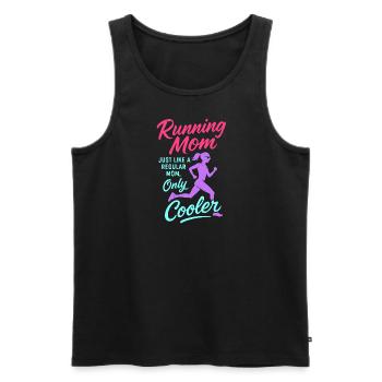 Running Mom - wie eine normale Mutter, nur cooler - Männer Premium Bio Tank Top - Schwarz - Vorne - Michal (187cm)