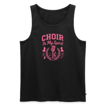 Chor ist mein Sport - Männer Premium Bio Tank Top - Schwarz - Vorne - Michal (187cm)