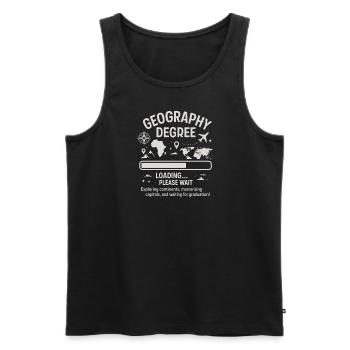Geographie-Studium Laden - Männer Premium Bio Tank Top - Schwarz - Vorne - Michal (187cm)