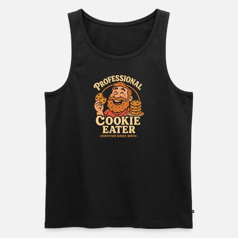 Professioneller Plätzchen-Esser - Männer Premium Bio Tank Top - Schwarz