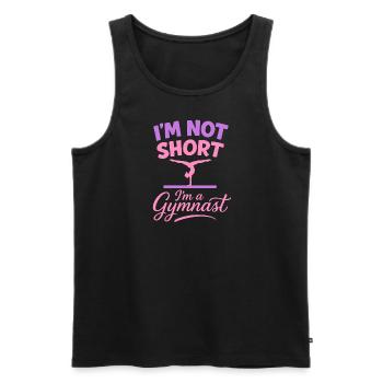 Ich bin nicht klein, ich bin ein Turner - Männer Premium Bio Tank Top - Schwarz - Vorne - AI Model Male 178 light (178cm)