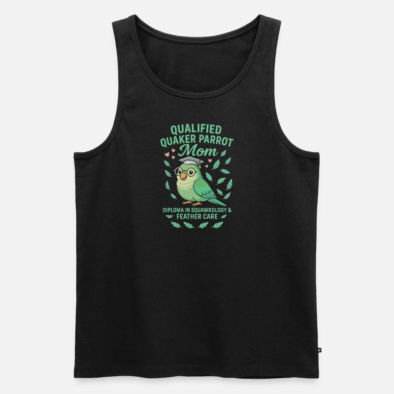 Qualifizierte Quaker Papageienmutter - Männer Premium Bio Tank Top - Schwarz