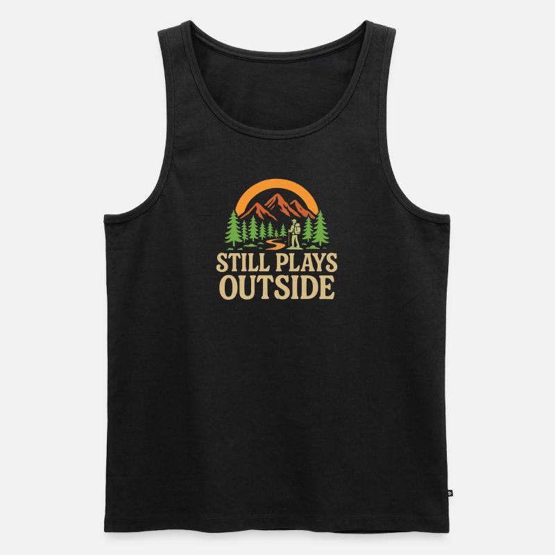 Spielt immer noch draußen - Männer Premium Bio Tank Top - Schwarz