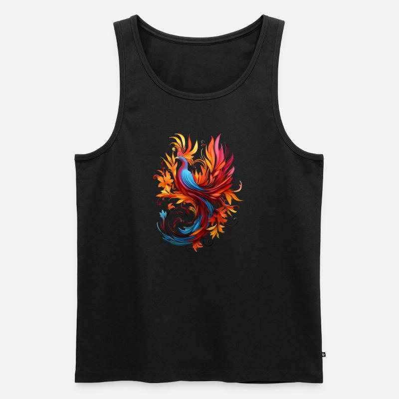 abstract Bird - Männer Premium Bio Tank Top - Schwarz