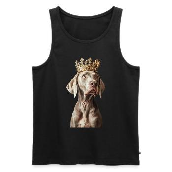 Weimaraner - Männer Premium Bio Tank Top - Schwarz - Vorne - AI Model Male 178 light (178cm)