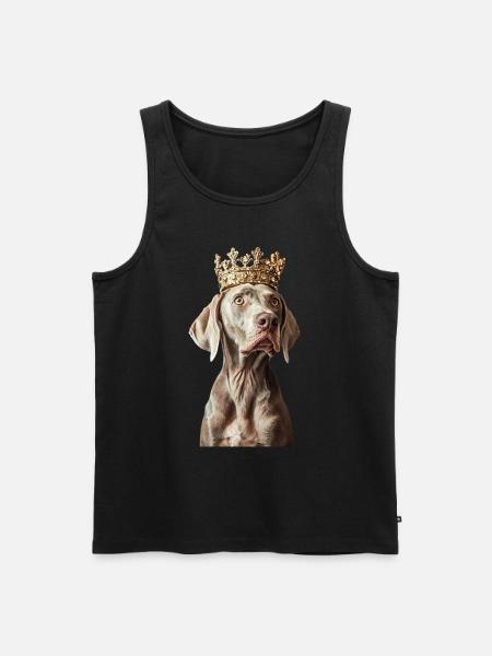 Weimaraner - Männer Premium Bio Tank Top - Schwarz