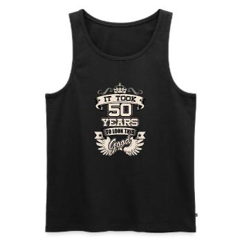 50 Years T-Shirt Gift Idea Christmas Funny - Men's Premium Organic Tank Top - black - Front - Michal (187cm)