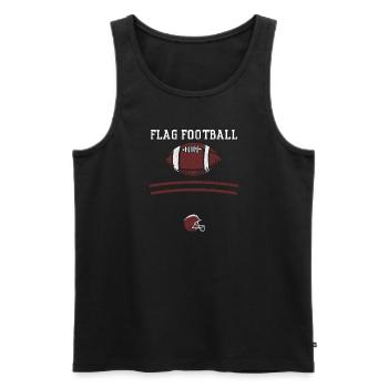 Flag Football - Football - Débardeur bio Premium Homme - noir - Devant - AI Model Male 178 light (178cm)