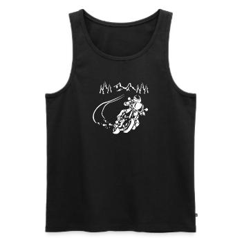 Motorcycle Tour with Friends Gift Biker - Men's Premium Organic Tank Top - black - Front - Michal (187cm)