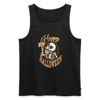 Beer Toast Hoppy Halloween - Débardeur bio Premium Homme - noir - Devant - Michal (187cm)