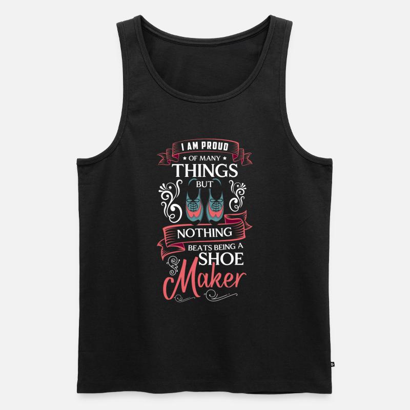 Shoemaker Profession Boots Work - Men's Premium Organic Tank Top - black