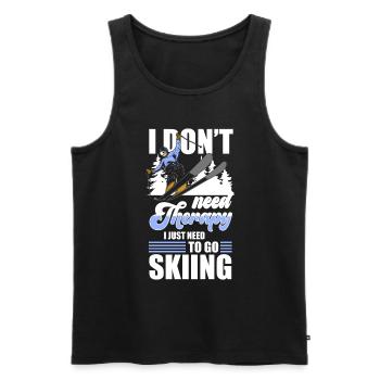 Ski Ski Holiday Moniteur de ski Piste de ski - Débardeur bio Premium Homme - noir - Devant - Michal (187cm)