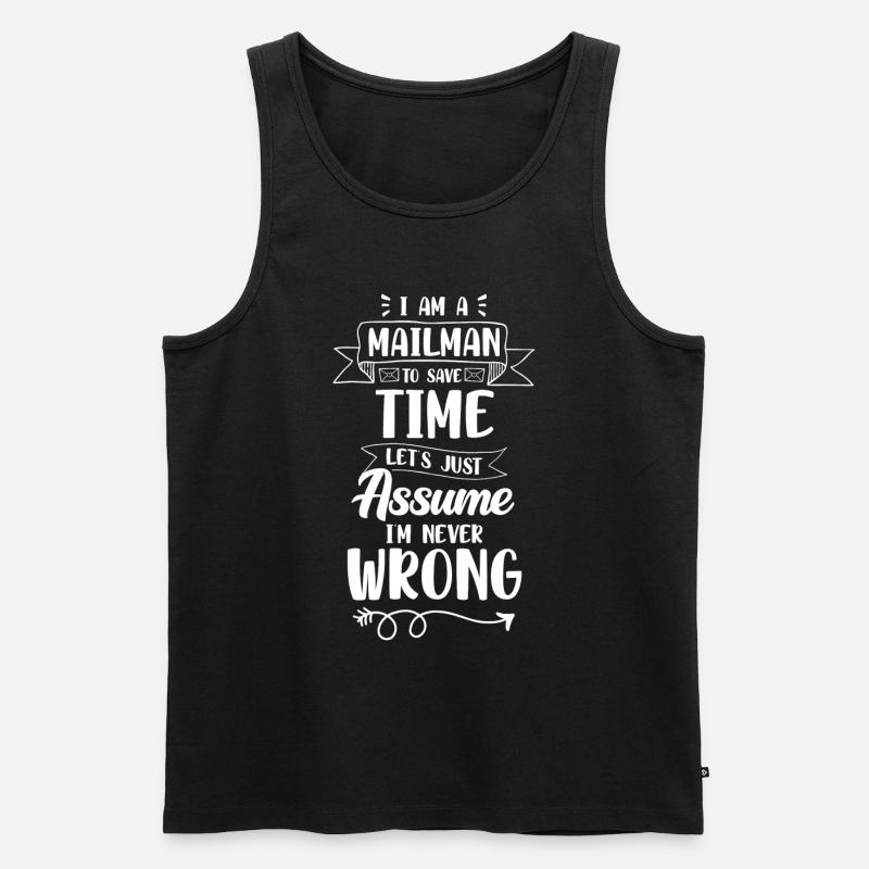 Briefträger Beruf Kurier - Männer Premium Bio Tank Top - Schwarz