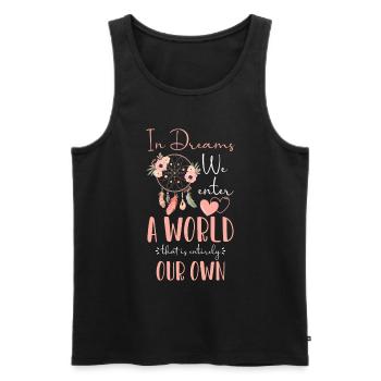 Dream Dreamer Esotericism - Men's Premium Organic Tank Top - black - Front - Michal (187cm)