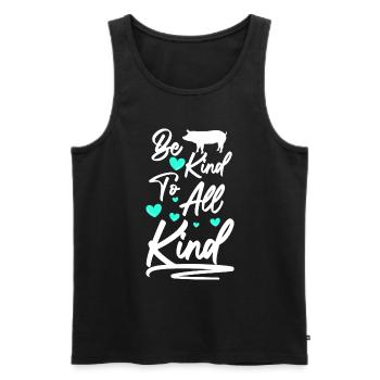 Vegan Tierschutz Lifestyle Tiere - Männer Premium Bio Tank Top - Schwarz - Vorne - AI Model Male 178 light (178cm)