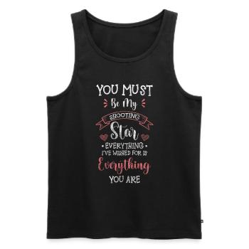 Stars Sky Dream Moon - Men's Premium Organic Tank Top - black - Front - AI Model Male 178 light (178cm)