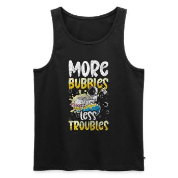 Bubble Tea Tee Eistee Liebhaber - Männer Premium Bio Tank Top - Schwarz - Vorne - AI Model Male 178 light (178cm)