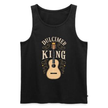 Gift for dulcimer lover - Men's Premium Organic Tank Top - black - Front - AI Model Male 178 light (178cm)