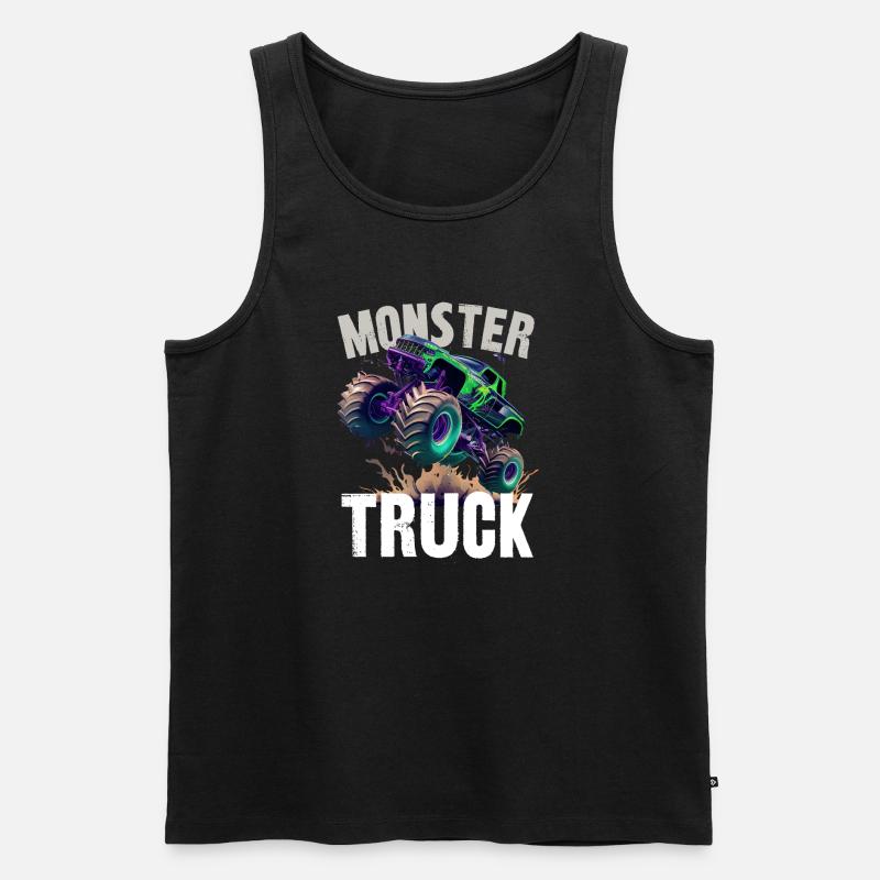 Monstertruck - Männer Premium Bio Tank Top - Schwarz