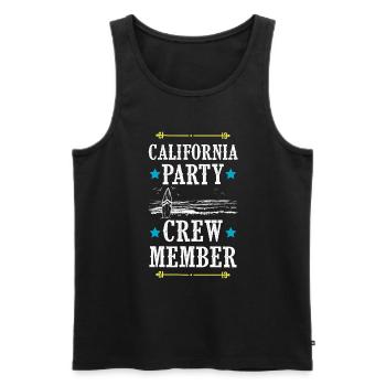 Équipe de fête en Californie - Débardeur bio Premium Homme - noir - Devant - Michal (187cm)