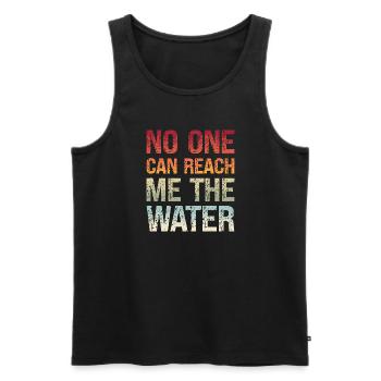 Denglisch Niemand Kann Mir Das Wasser Reichen - Männer Premium Bio Tank Top - Schwarz - Vorne - Michal (187cm)
