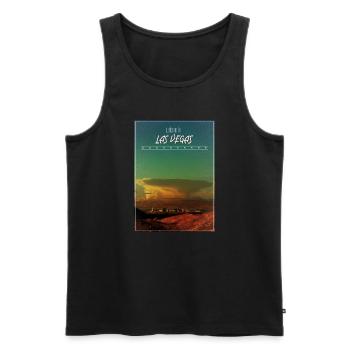 Las Vegas - Men's Premium Organic Tank Top - black - Front - AI Model Male 178 light (178cm)