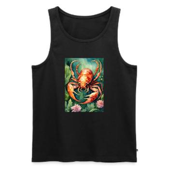 Sternzeichen Skorpion - Männer Premium Bio Tank Top - Schwarz - Vorne - Michal (187cm)