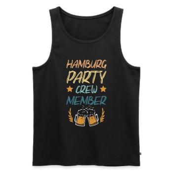 Hamburg Party Crew - Männer Premium Bio Tank Top - Schwarz - Vorne - Michal (187cm)