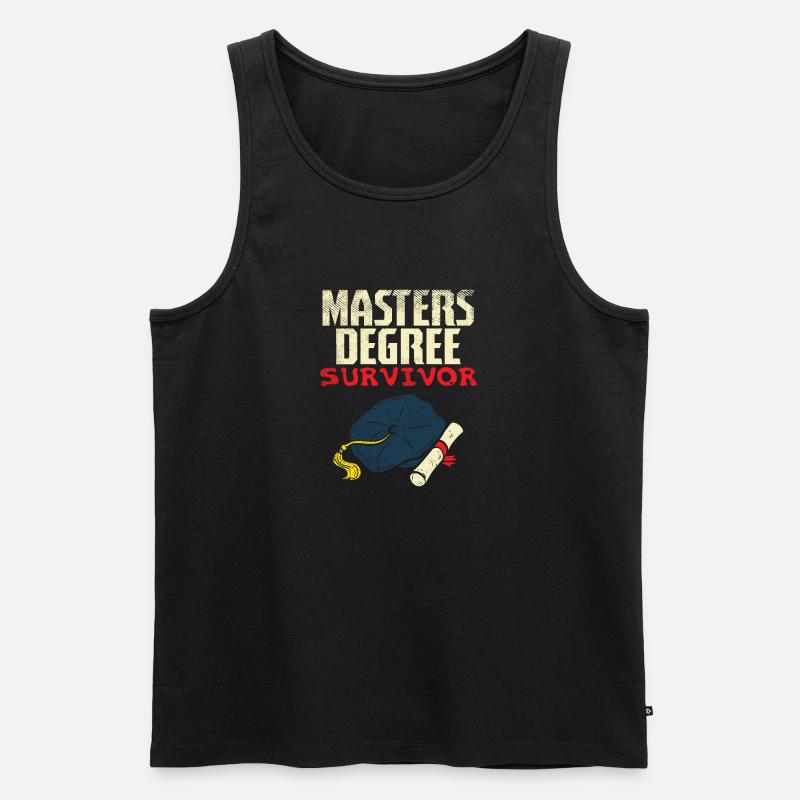 Masters Degree Survivor - Männer Premium Bio Tank Top - Schwarz
