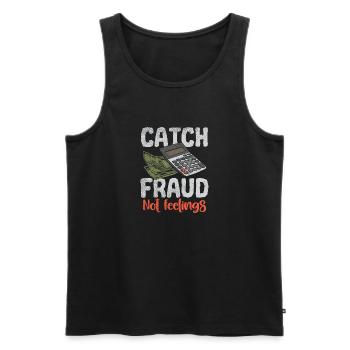 Catch Fraud Not Feelings - Männer Premium Bio Tank Top - Schwarz - Vorne - AI Model Male 178 light (178cm)