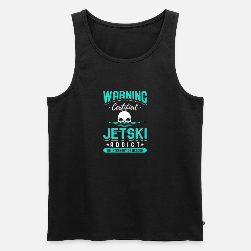 Certified Jet Ski Addict - Männer Premium Bio Tank Top - Schwarz