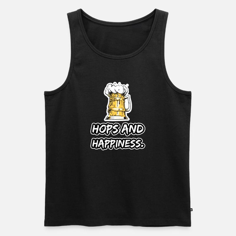 Bier Tshirt - Männer Premium Bio Tank Top - Schwarz