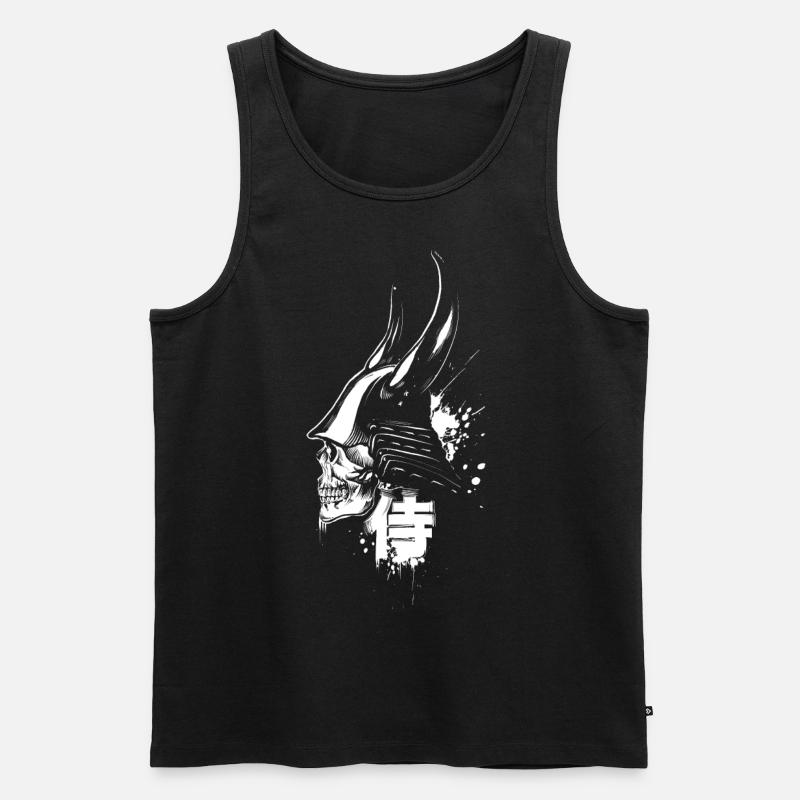 Samurai - Männer Premium Bio Tank Top - Schwarz