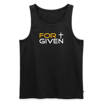 FORGIVEN par csDesign - Vous êtes pardonné! - Débardeur bio Premium Homme - noir - Devant - AI Model Male 178 light (178cm)