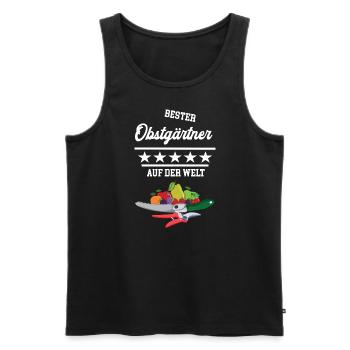 Obstgärtner Obstbauer Obstproduzent Obstbau - Männer Premium Bio Tank Top - Schwarz - Vorne - AI Model Male 178 light (178cm)