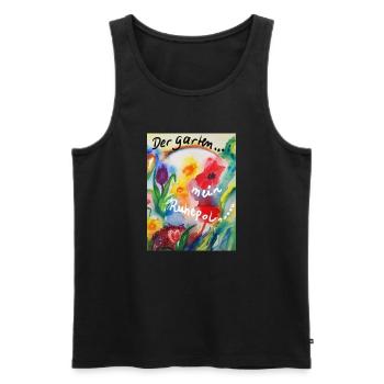 EG Blumen ITulpen I Der Garten I flowers I present - Männer Premium Bio Tank Top - Schwarz - Vorne - Michal (187cm)