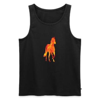 Year of the Fire Horse 2026 Chinese New Year - Men's Premium Organic Tank Top - black - Front - AI Model Male 178 light (178cm)