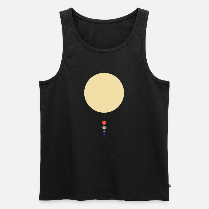 Minimal Solar System - Men's Premium Organic Tank Top - black