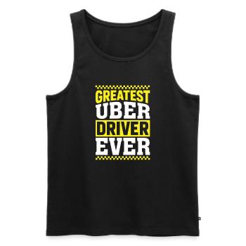 Great Uber driver motif - Men's Premium Organic Tank Top - black - Front - Michal (187cm)