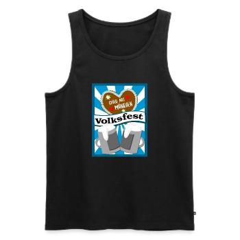 Volksfest in München - Männer Premium Bio Tank Top - Schwarz - Vorne - Michal (187cm)
